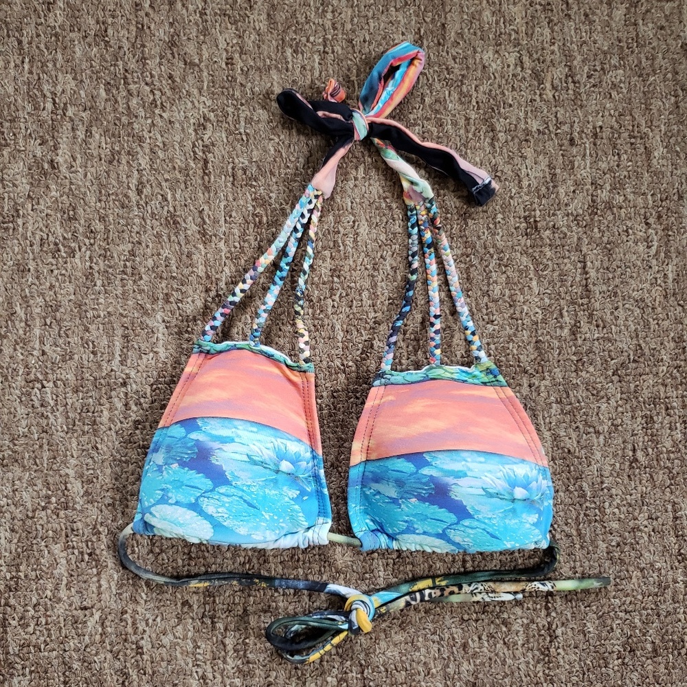San Lorenzo braided halter bikini top